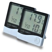 。湿温度计室内高精度温湿度计，家用台式温度，表带闹钟湿度计温度