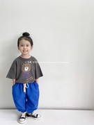 夏韩国版男女童宝宝百搭可爱卡通印花T儿童宽松短袖潮