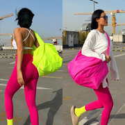 Reyna健身包大容量 彩色荧光瑜伽单肩包纯色休闲运动斜挎包休闲包
