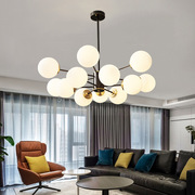 全铜灯具现代简约风格，客厅吊灯大气家用餐厅，卧室北欧魔豆网红