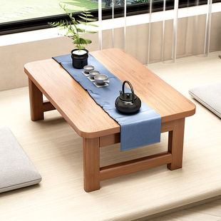 折叠桌楠竹炕桌家用实木，榻榻米小茶几飘窗桌床上学习书桌电脑矮桌
