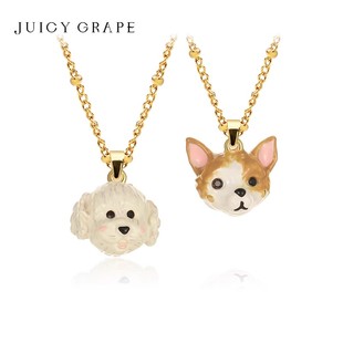 juicygrape原创设计轻奢小众个性，锁骨链可爱小狗，小猫项链女夏季