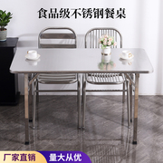 不锈钢桌子可折叠长方形桌户外便携桌工作台家用餐桌烧烤摊桌饭桌