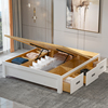 全实木高箱床现代双人箱体储物床1.5米1.8抽屉床无床头床架气压
