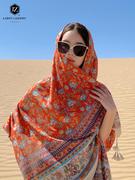 高档丝巾披肩围巾两用大西北沙漠防晒新疆西藏民族风沙滩巾旅游外
