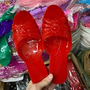 经典678十年代拖鞋女士妈妈，款式透明大红色喜庆新居入伙酒店拖鞋