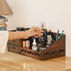 实木抽屉式化妆品收纳盒梳妆台，护肤品木质桌面收纳化妆盒置物架