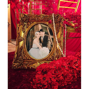 欧式复古16寸相框影楼油画框，个性做旧相片框，结婚婚庆装饰摆台相框