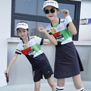 羽毛球套装女运动男速干网球韩国尤衣儿童尼克斯短袖连衣裙服