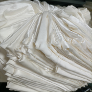 真丝绸布料100%桑蚕丝真丝弹力，缎素绉缎大块，零头布白色(布白色)处理