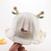 婴儿帽子夏季薄款男女宝宝防晒渔夫帽卡通夏天遮阳帽小儿童太阳帽