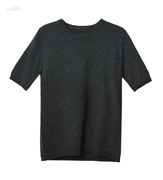 APC精益分享 意小众CASHMERE绒尖基本款全色系套头短袖羊绒衫