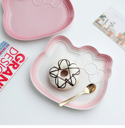 法国酷彩LE CREUSET陶瓷HelloKitty餐具kt碗4.5英寸儿童盘甜品盘