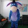 蓝驴人偶卡通服装表演服装驴子，行走人偶服装，道具灰驴动物头套