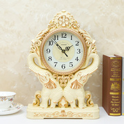 欧式复古工艺座钟台钟客厅大号台式钟表摆钟桌面创意家用时钟摆件