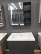 灰色系简约现代橡木，家用浴室柜陶瓷一体盆，洗漱台洗脸池吊柜洗手台