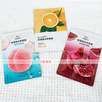 欧瑞莲自然挚爱，红石榴水嫩保湿鲜橙，桃子蜜桃面膜贴片补水舒润
