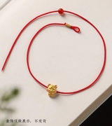 超细手工半成品DIY红绳黑色手链脚链可以穿珠金银玉珠子配件手绳