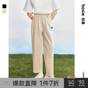 bosie2023年秋季时尚，卫裤男情侣皮标设计感百搭休闲裤