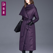 帝柔9071紫色羽绒服女中长款自己完善好标题再上架