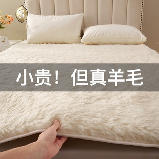 羊毛床垫软垫家用卧室榻榻米，垫子宿舍学生单人，羊羔绒垫被毛毯褥子