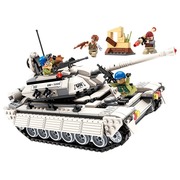 启蒙积木军事系列雷霆使命坦克，装甲战车拼装男孩，儿童玩具模型3206