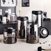 咖啡豆保存密封罐玻璃小瓶子咖啡粉储存保鲜食品级储物收纳抽真空