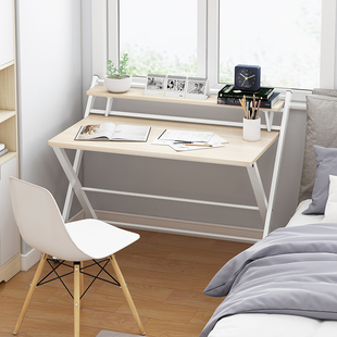 电脑桌书桌简约家用学生便携式可折叠学习桌免安装卧室写字小桌子