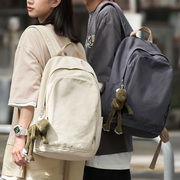 韩版帆布双肩包女款大容量，书包大学生高中生，2024旅行电脑背包