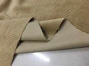日本产厚款浅驼色，6条纹砂洗纯棉灯芯绒，时装面料裤子外套布料