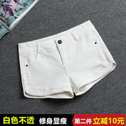 白色牛仔短裤女2023夏季韩版显瘦薄款紧身包臀性感，超短牛仔热裤潮