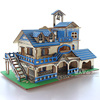 儿童盖建小房子模型屋diy小屋子，手工制作积木头玩具屋拼装小别墅