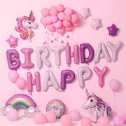 女孩宝宝生日派对场景布置装饰气球儿童女童白雪公主卡通背景墙