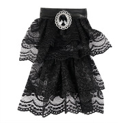 欧美复古衬衣布刺绣(布刺绣，)娃娃领中世纪男装女装蕾丝黑色假领子领花