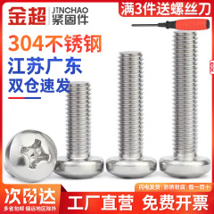304不锈钢十字盘头加长圆头螺钉