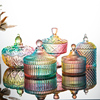 水晶 糖果罐玻璃 创意 欧式储物罐 消磁碗 大号 装饰 带盖 透明