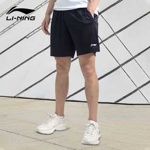 李宁短裤运动男士夏季篮球裤冰丝速干跑步裤子健身宽松五分裤薄款