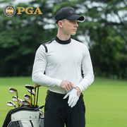 美国PGA 高尔夫服装男士打底衫春季保暖衣运动球衣男装衣服polo衫