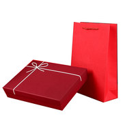 酒红色礼盒空盒睡衣围巾盒空盒子连衣裙包装礼盒纯色定制logo