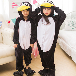 万圣节儿童服装企鹅宝宝衣服，连体睡衣幼儿园动物，表演服元旦话剧冬