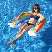 水上浮毯漂浮垫充气浮排游泳床，躺椅浮床吊床浮垫泳池浮床海上玩具