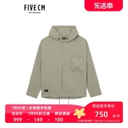 5cm/FIVECM男装连帽长袖衬衫2024春季时尚潮男外搭8101S4M