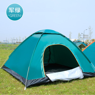 自动帐篷户外野营折叠全自动帐篷3-4人沙滩，简易速开双人野营批