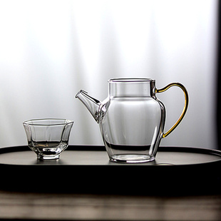 仿古宋氏耐高温玻璃公道杯小号，220ml茶海功夫茶，道具配件壶形匀杯