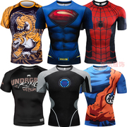运动紧身衣复仇者联盟英雄战衣钢铁，侠超人蜘蛛侠，短袖t恤男速干衣