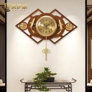 贝伊乐钟表黄铜挂钟客厅家用时装饰品古典静音表挂墙黄铜时钟年年