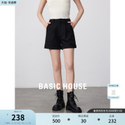 Basic House/百家好A字西装短裤春季外穿高腰显瘦热裤女