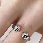 纯银猫爪戒指开口指环少女心可爱猫猫踩痕戒指高级设计感女小礼物