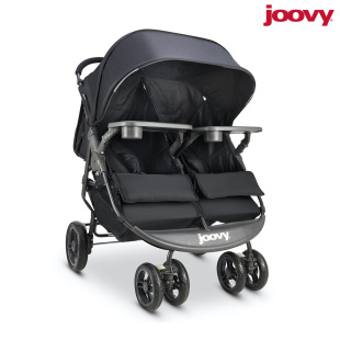 美国JOOVY双胞胎推车二胎宝宝双人婴儿车舒适可坐可躺折叠