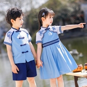 六一儿童演出服小学生班服汉服，中国风表演服装，夏季幼儿园园服套装